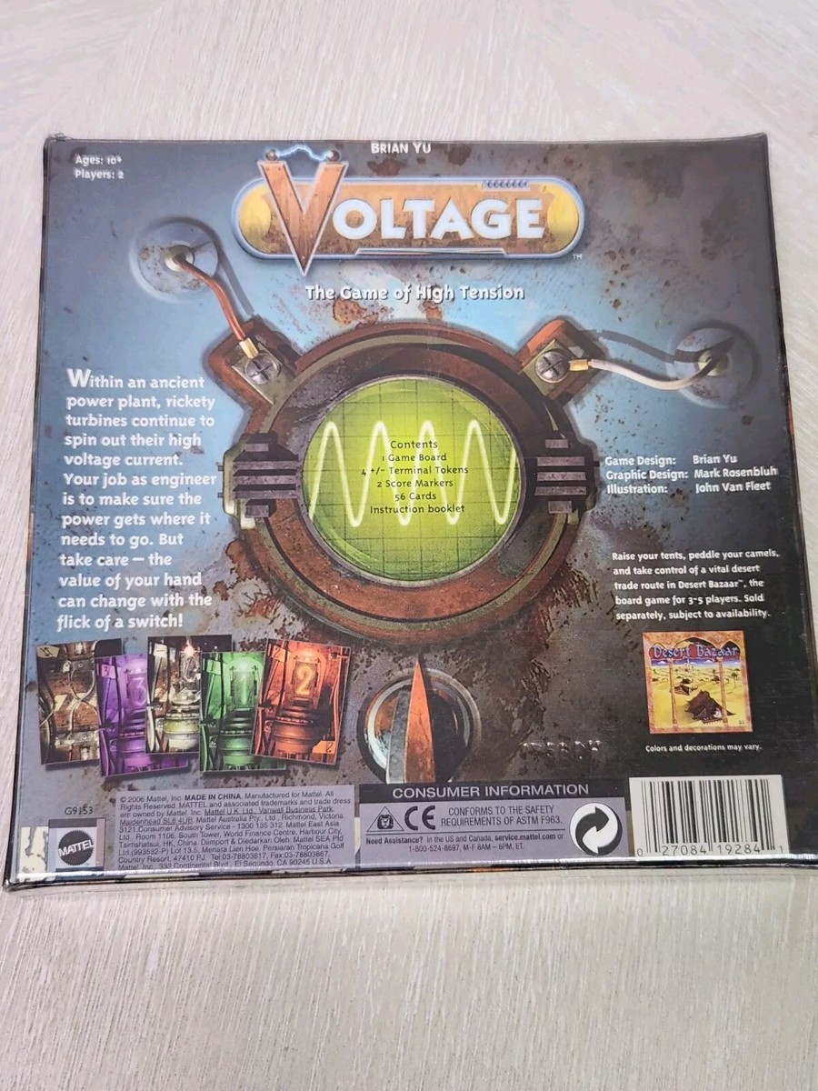 Voltage Game of High Tension Card Game Mattel 2006 Brian Yu G9153