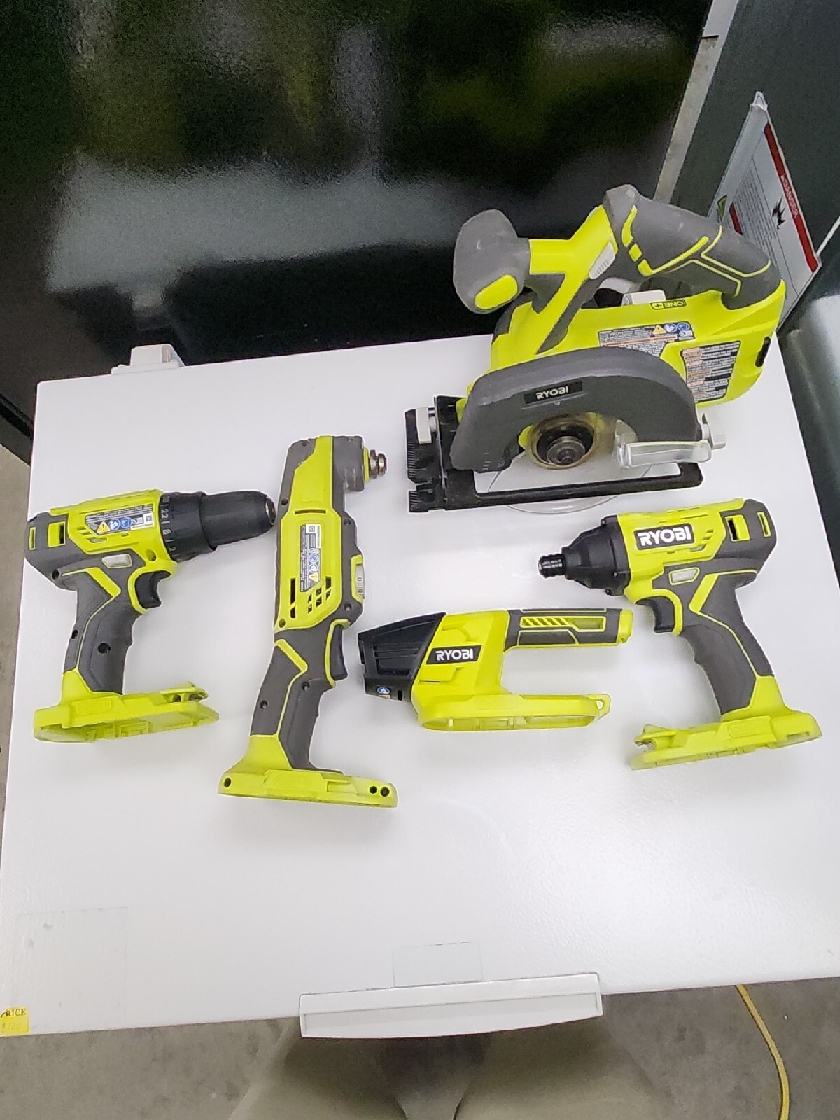 RYOBI 18V 5PC TOOL COMBO SET DRILL/IMPACT/MULTITOOL/SKILSAW/LIGHT. TOOL ONLY 