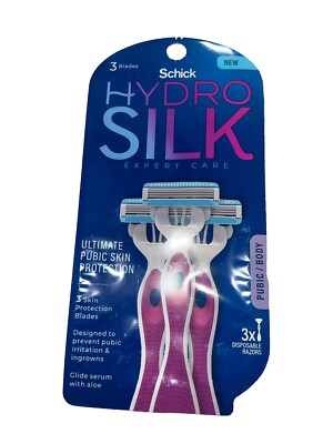 Schick Hydro Silk Ultimate Pubic Skin Protection 3-Blade Razors, 3 CT