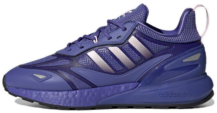 k☺︎purple。 Size 9.5 - Adidas ZX 2K Boost 2.0 Purple Silver Metallic W for