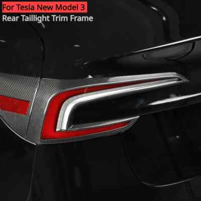 For Tesla Model 3 Highland 2024 Carbon Fiber Tail Light Charging Port Sticker