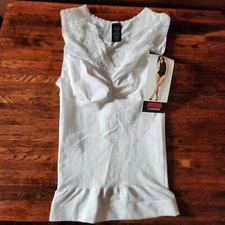 Smooth Smart & Sexy Tummy Medium Control Camisole Womens Large White Shirt NWT