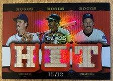 Wade Boggs 2007 Topps Triple Threads Game Used Bat 3 Teams Baseball Card 15/18
