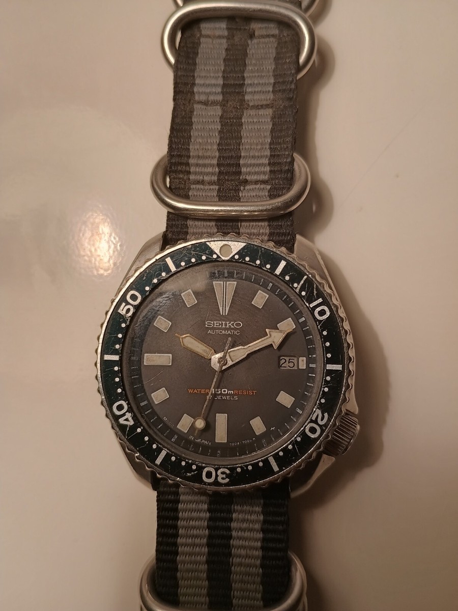 Seiko Diver's Men's Black Watch 7002-7000 UK