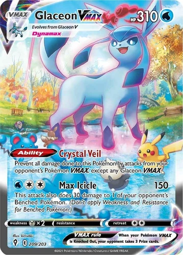 Glaceon VMAX 209/203 SWSH07: Evolving Skies