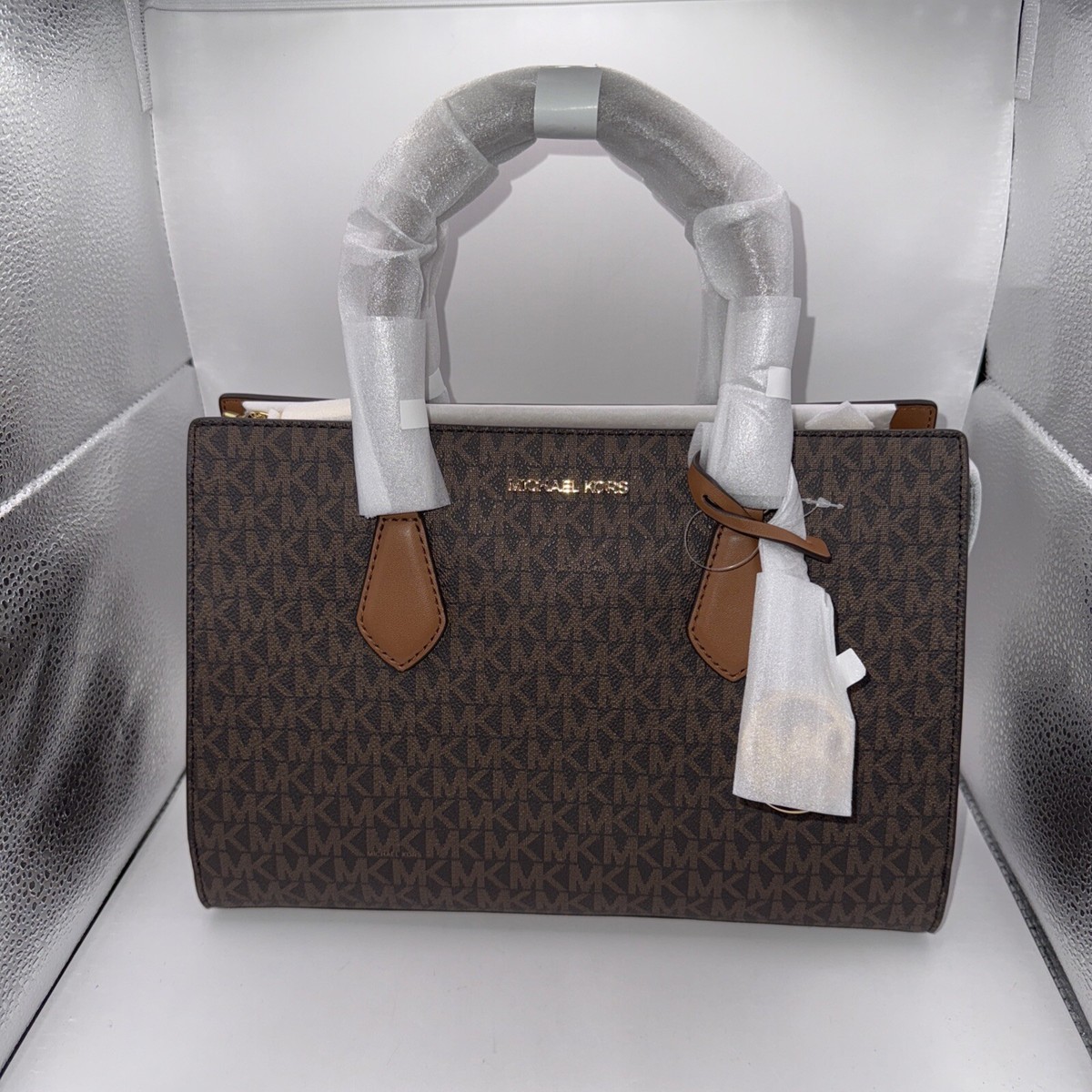 Michael Kors Sheila Medium Triple Compartment Satchel Bag MK All