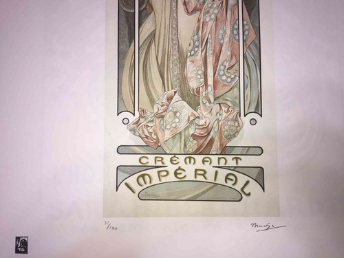 Alphonse Mucha off set lithograph cm 50x70 with certificate - signature on plate - Picture 6 of 6