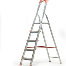 SCALA IN ALLUMINIO 4 5 6 GRADINI PIEGHEVOLE USO DOMESTICO LEGGERA SALVASPAZIO