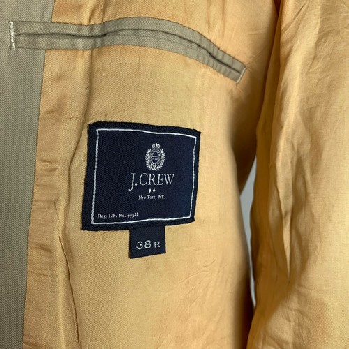 J Crew Beige 38R Sports Coat Thompson Blazer 2 Button Lined Cotton Wedding Guest - Picture 7 of 11