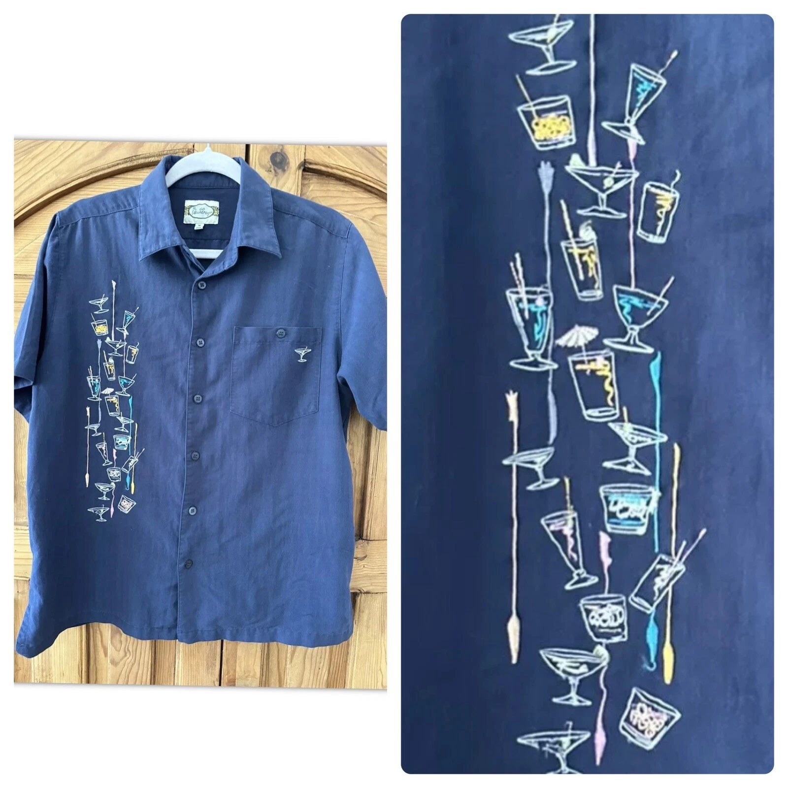 GO BAREFOOT Men’s HAWAIIAN SHIRT Size Medium