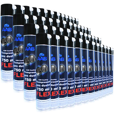 48x AABCOOLING Compressed Gas Duster FLEX 750ml PRESS-LUFT PRESSLUFT DOSE AIR