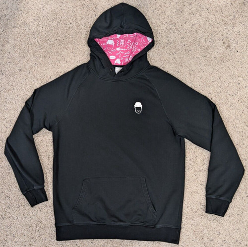 Barstool Sports Hoodie Mens XL Black Spittin Chiclets Hockey Sweatshirt Pullover