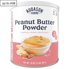 Augason Farms Peanut Butter Powder 2 lbs 10 Can Emergency Food Storage