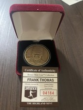 1995 Highland Mint Frank Thomas Bronze Coin #4184/25000 – White Sox HOF