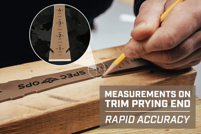 Tools 9.5'' Trim Bar, Pry Bar, High Carbon Spring Steel, Built in Ruler and Pr...