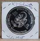 Carson City Mint Struck on Original CC Coin Press Buzz Aldrin 1oz 999 Silver