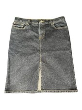 Polo Jeans Co Ralph Lauren Denim Skirt Size 8 Dark Wash Y2K USA Flag