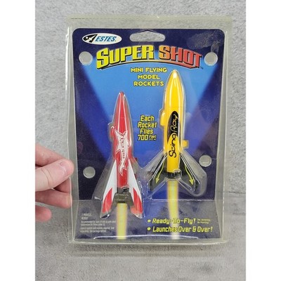 Estes Super Shot Mini Flying Model Rockets Shark Attack StingRay Ready-To-Fly