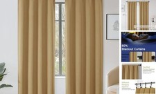 Sally Blackout Curtains for Bedroom Living Room 40"W x 78"L Pack of 2 Gold