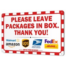 Delivery Signs for Packages Please Leave Packages in Box Package Delivery Sig...