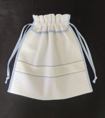 Aida Cotton Canvas Edge Nursery Bag New Made In Italy