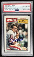 Football Trading Card Joe Montana PSA/DNA Certified Authentic Auto Autograph