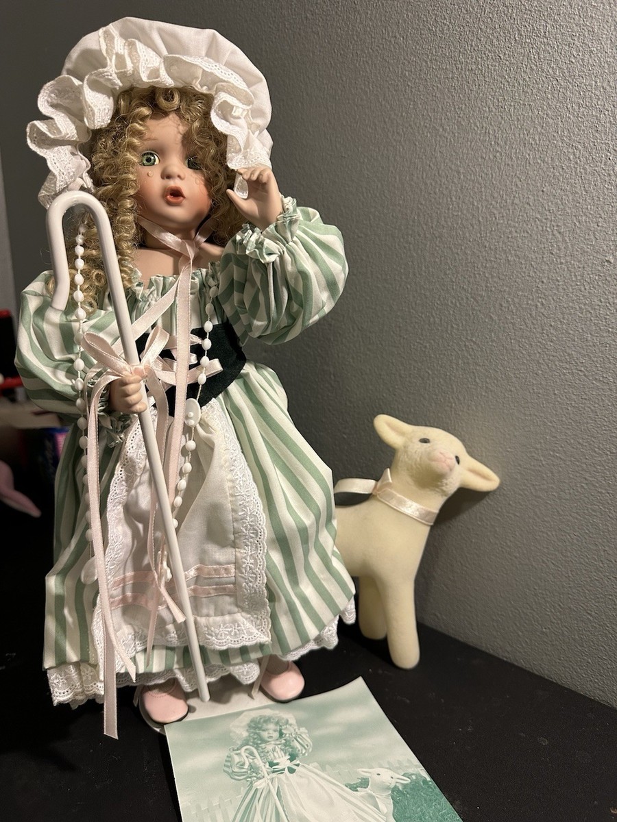 Ashton Drake Galleries Little Bo Peep Porcelain Doll with Lamb