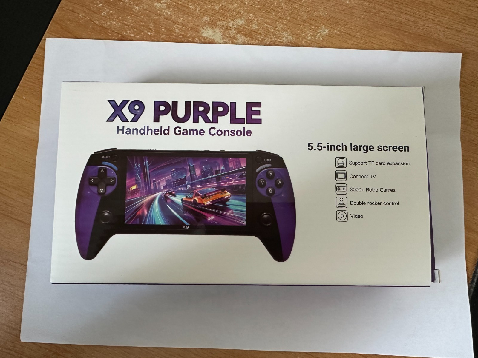 Console de jeux X9 Purple le cadeau idéal pour nostalgiques du rétro