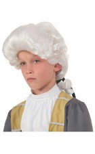 Deluxe Colonial Wig American Revolultion child boys Halloween costume accessory
