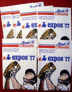 1977 MONTREAL EXPOS BASEBALL POCKET SCHEDULES LOT of 6 1st yr Olympic Stadium