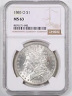 1885-O $1 Morgan Silver Dollar MS63 NGC 8676171-042