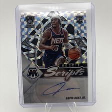 2021-22 Panini Mosaic - Rookie Scripts David Duke Jr. #RS-DDJ (AU, RC)