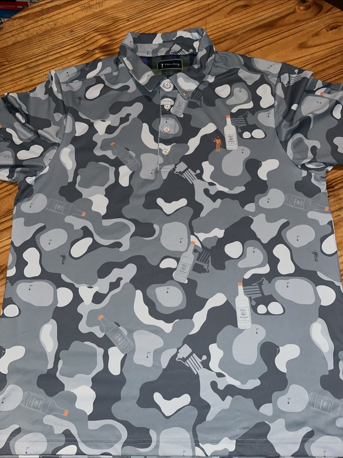 William Murray Men’s Tito’s Vodka Golf Polo (size Large)