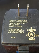 Original Power Wheels 00801-0974 Battery Charger BC-120-61200 12v