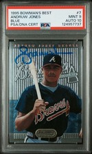1995 BOWMAN'S BEST #7 ANDRUW JONES BLUE PSA 9 DNA 10 AUTO BRAVES HOF ROOKIE