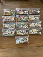 Bulk Lot of 650 Golf Tees Mixed Colors Sizes. Wood Plastic. Fast shipping