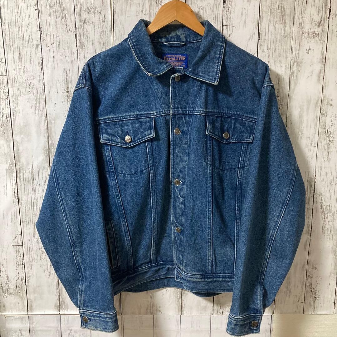 Pendleton 00s Denim Jacket Native Pattern L High-… - image 2