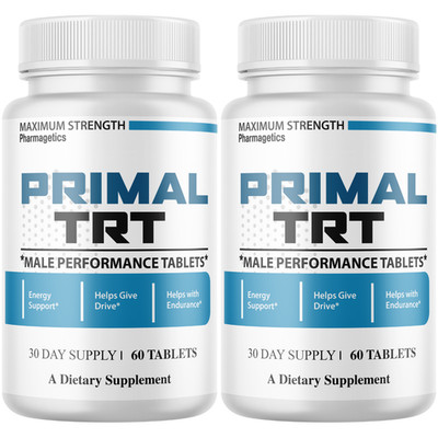 Primal TRT Male Performance Supplement, (2 Bottles) Genuine Endurance Support