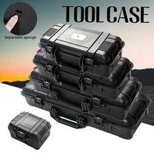 6 Sizes Black Hard Shell PP Toolbox Shockproof Portable Tool Storage Case