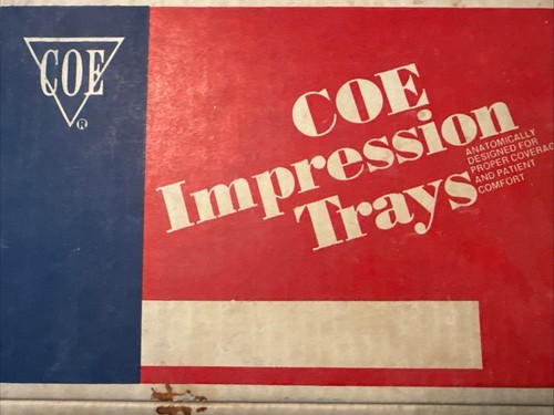 6 COE UPPER LOWER DENTAL PERFORATED METAL IMPRESSION TRAYS In Original Box - Picture 5 of 6