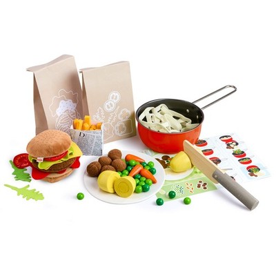HABA Creative Play Meal Kit - Play Food Set with 80+ Accessories for Ages 3+