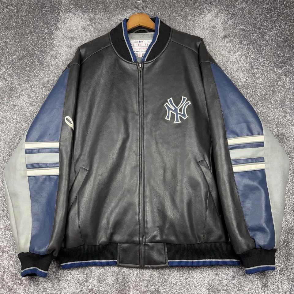 VTG New York Yankees Bomber Jacket G-III by Carl Banks MLB Men's XXL Baseball - Image 2 of 4