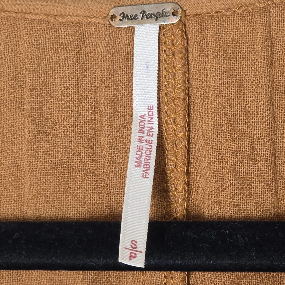 Mono mameluco pequeño Free People bañado por el sol de algodón plisado frente cintura imperio Foto 4 de 4