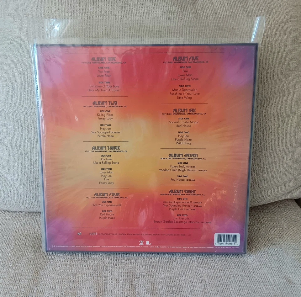 Jimi Hendrix Winterland 8 x Vinyl Record Box Set Sealed 2011 Psych 180 Gram RTI - Image 4 of 4
