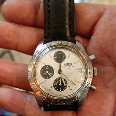 ROAMER LEMANIA 17j Chronograph 1888 Project Keiless Work Issue 70er Jahre