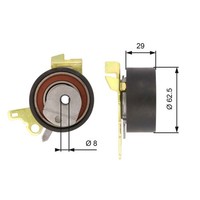 Spannrolle Zahnriemen Gates T43022 FÜR CitroËN Passend FÜR Fiat Lancia