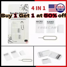 US 1 Pcs Nano SIM Card to Micro Standard Adapter Adaptor Converter Set 4 in 1