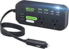 12V to 110V Car Inverter 6 Port USB  AC Compatible 12V Cigarette Lighter Socket