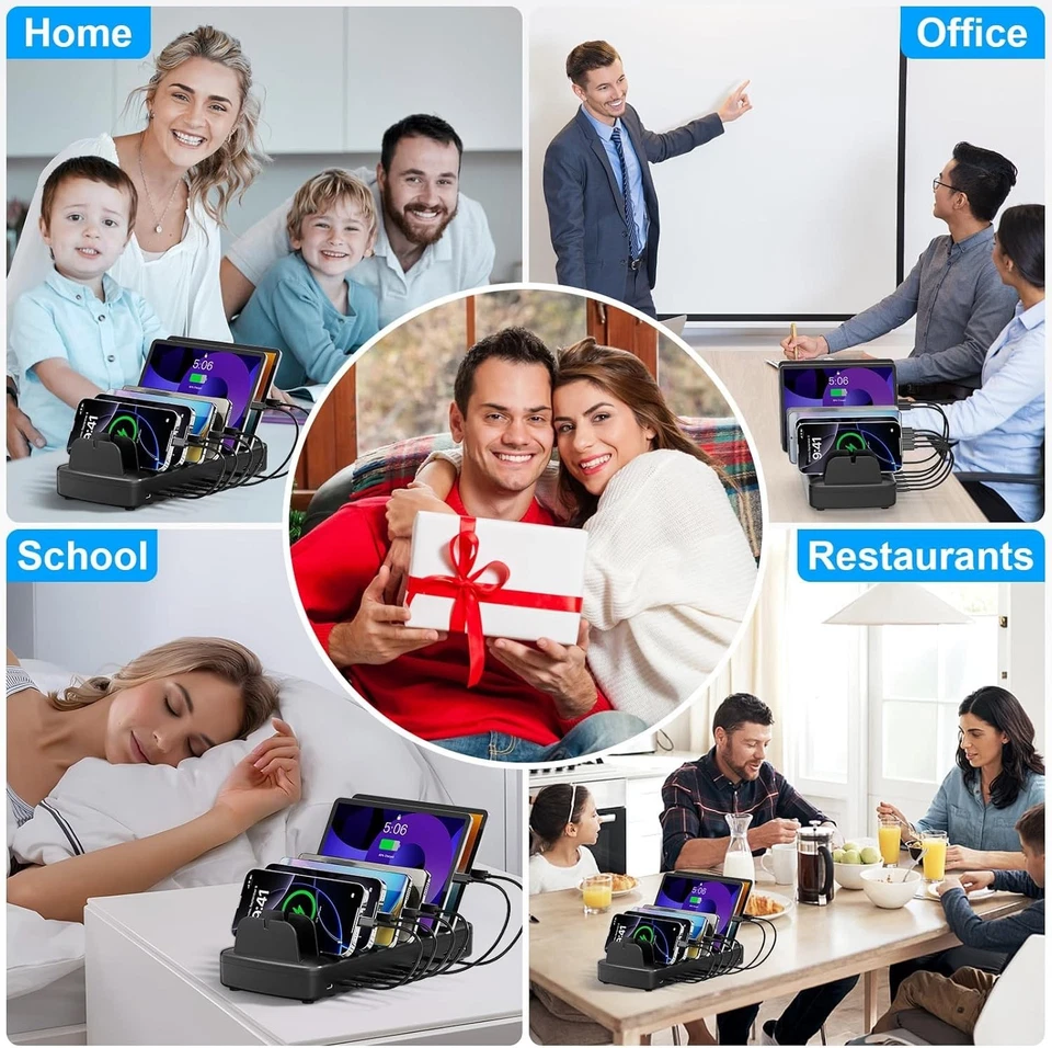 510W Fast Charging Station for Multiple Devices, 10 Port USB C Charger Organizer - Image 4 of 4