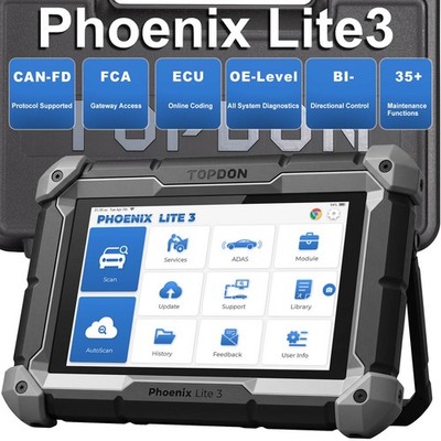 TOPDON Phoenix Lite 3 OE-Level Bi-Directional Control Diagnostic Scanner Tool